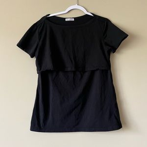 Black Breastfeeding Shirt